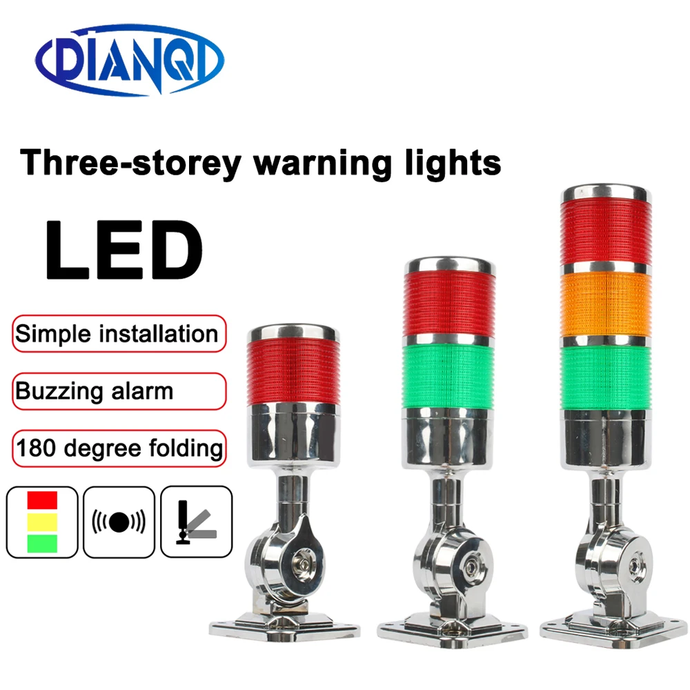 DC 12V 24V AC 110V 220V Przemysłowe wielowarstwowe światło stosu LED Sygnał alarmowy Światło ostrzegawcze dla maszyn Lampa alarmowa LTA