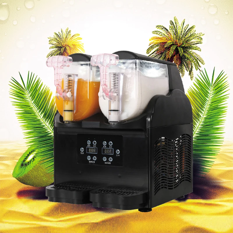 Commercial Slushy Machine 3L*2 Home Slush Maker Frozen Drink Beverage Dispenser Ice-Cool Juice Smoothie Making Equipment