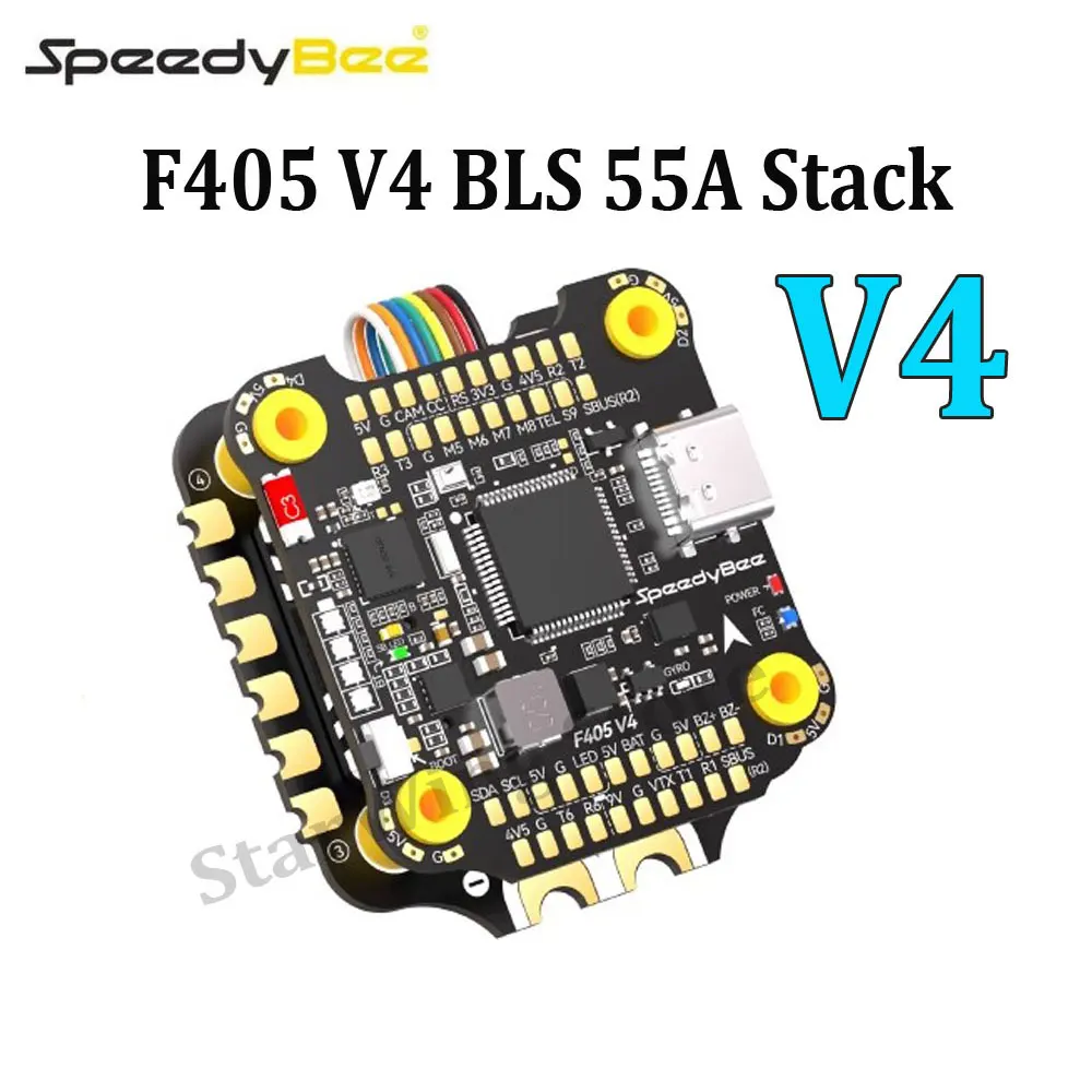 

SpeedyBee F405 V4 55A 3-6S FPV 30mm Stack ICM42688P F405 Flight Controller BLS 55A 4in1 ESC for FPV Freestyle Drones DIY Parts