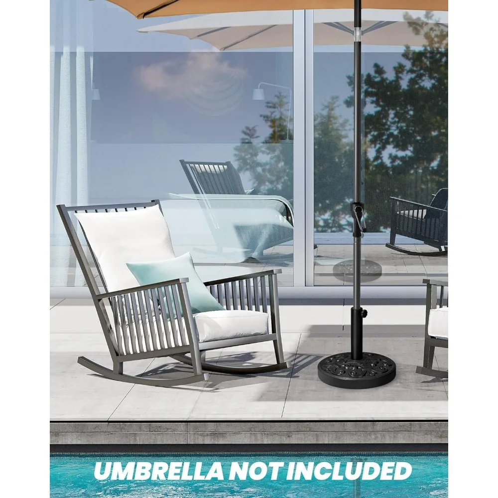 Heavy Duty Round Cement Patio Umbrella Base, Stand para Outdoor Deck Lawn e Jardim, 30lbs