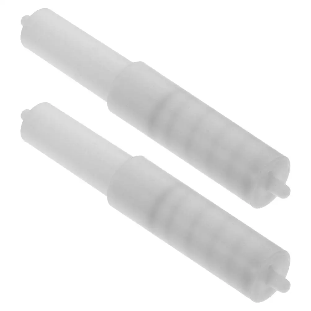 

2pcs Toilet Paper Holder Accessories Spring Loaded Telescopic Roller Rod White Plastic Insert Spindle Replacement