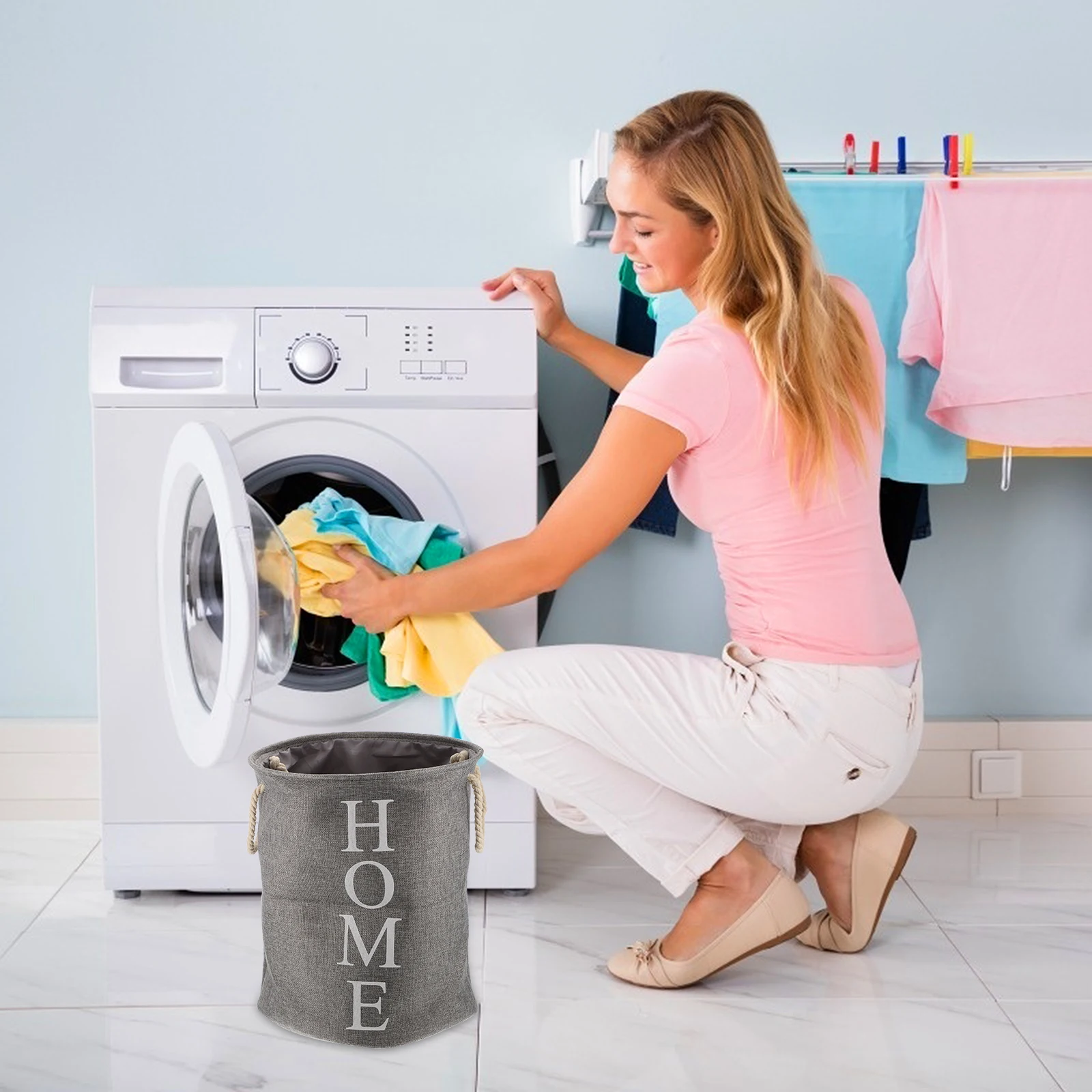 

1pc Folding Laundry Hamper Large Clothes Storage Basket Multifunctional Sundries Container Dirty Clothes Organizer Kids Basket