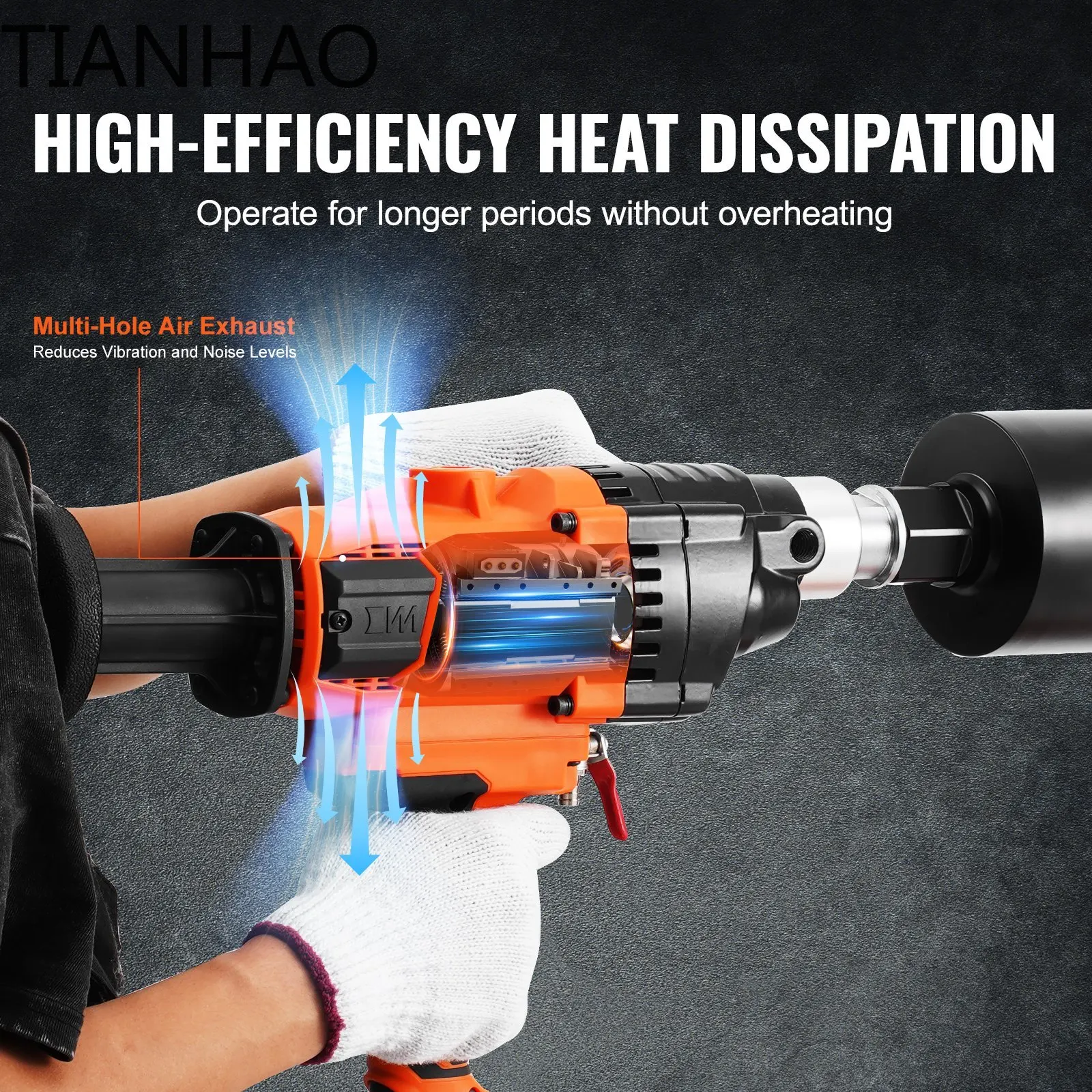 2000W Handheld Machine Diameter Wet&Dry Diamond Rig Rugged Concrete Core Drill