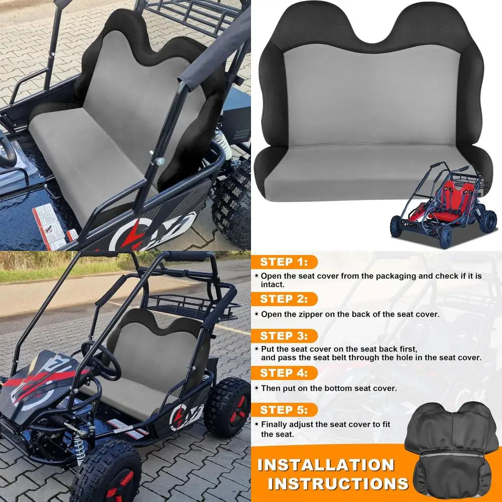 

Seat Covers Compatible with Coleman KT196 Go Kart and CK196-T 200GK, Front Bench Seat, Neoprene & Foam Padded Water Resistant
