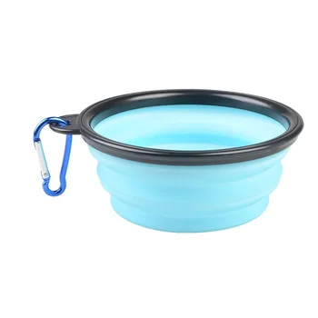 New 1000ml Large Collapsible Dog Pet Folding Silicone Bowl Outdoor Travel Portable Puppy Food Container Feeder Dish Bowl 3