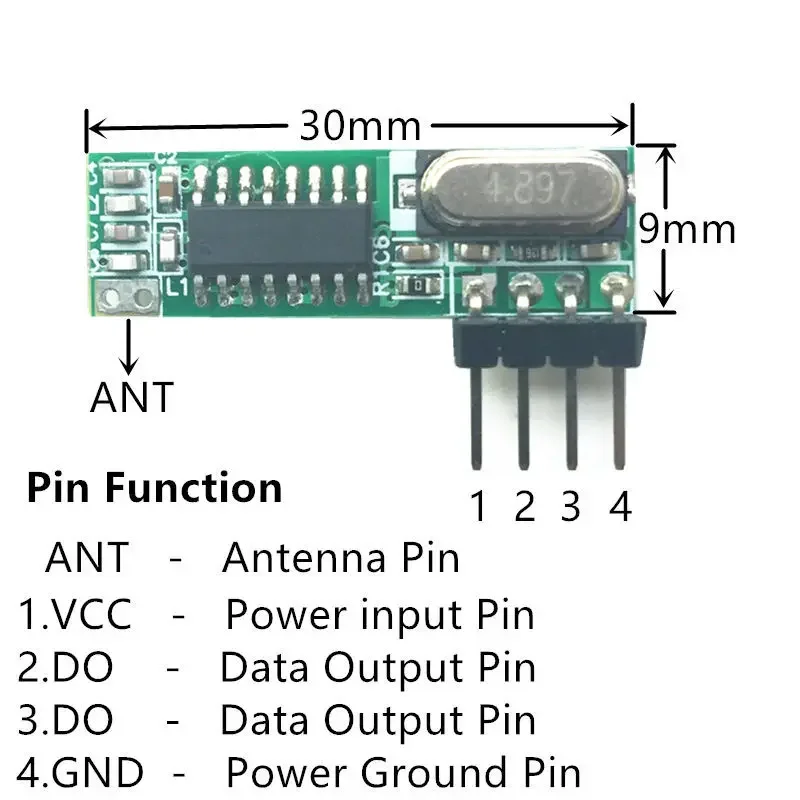 Récepteur RF smile hétérodyne 433 Mhz, technologie émetteur avec antenne pour kit de bricolage Ardu37, télécommandes 433 Mhz