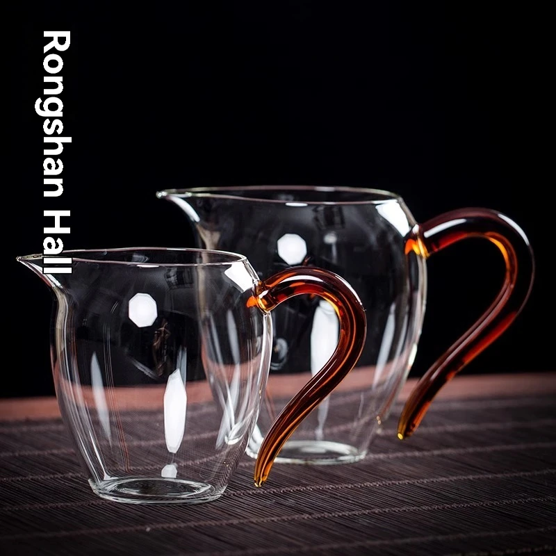 Rongshantang Heqi glass fair cup heat-resistant thickeneded tea filter integrated tea divider ceramic personal tea set