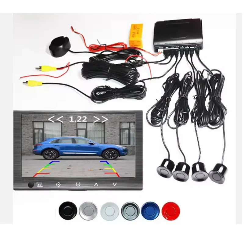 Skyshadow Dual Core CPU Car Video Parking Sensor Reverse Backup Radar Assistance, Auto Parking Monitor Digital Display bibibi