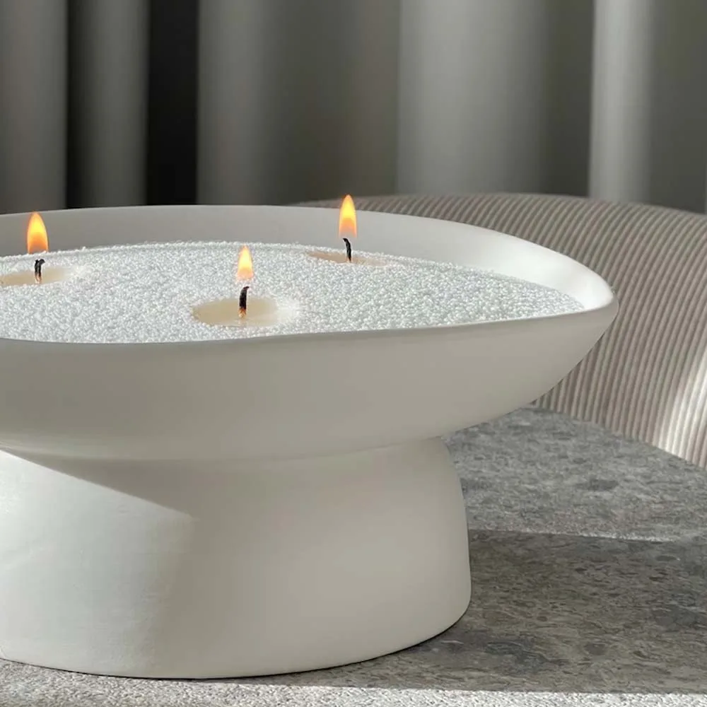 مجموعة صنع شموع شمع رملية 10 ألوان/10 جرام - 10 جرام شمع محبب لكل لون، 5 قطع فتائل لصنع الشموع المزخرفة