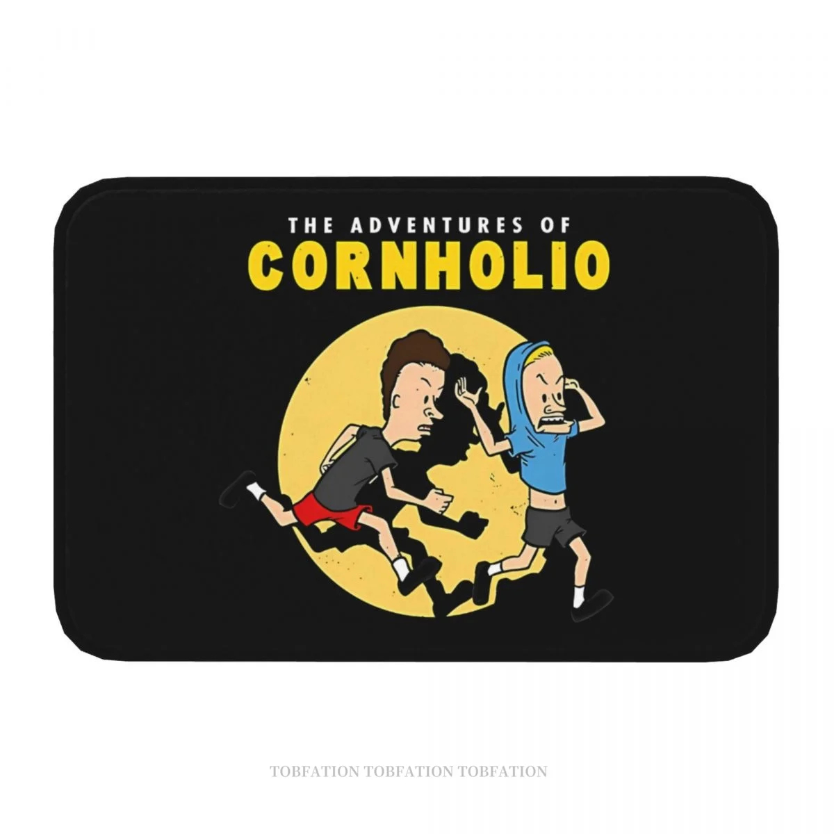 Beavis and Butthead Funny Sarcastic Cartoon Bathroom Mat The Adventures Of Cornholio Doormat Flannel Carpet Rug Home Decoration