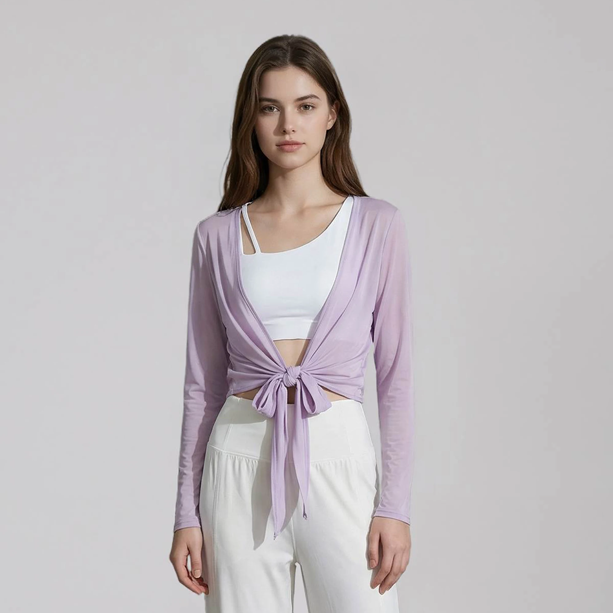 

Женская блузка-накидка с открытым воротником без пуговиц, тонкий топ для йоги и спорта, элегантная блузка-накидка для женщин