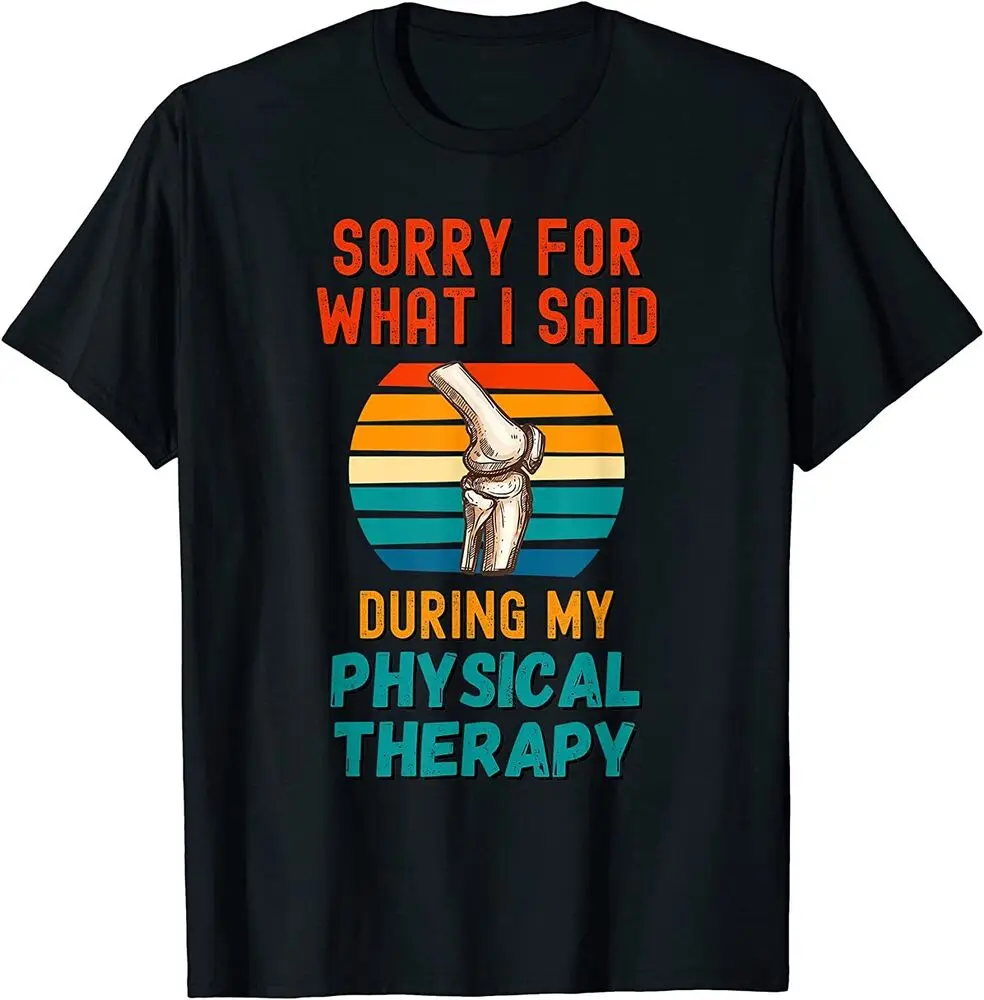 NEW! Funny Physical Therapy Recovery Knee Replacement Gift T-Shirt  Tees Cotton Luxury brand vintage oversized