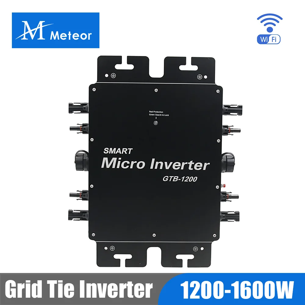 

1200W 1400W 1600W Micro Solar Inverter For On Grid System MPPT DC 22-50V to AC 110V 120V 220V 230V Home Appliance Wifi Function