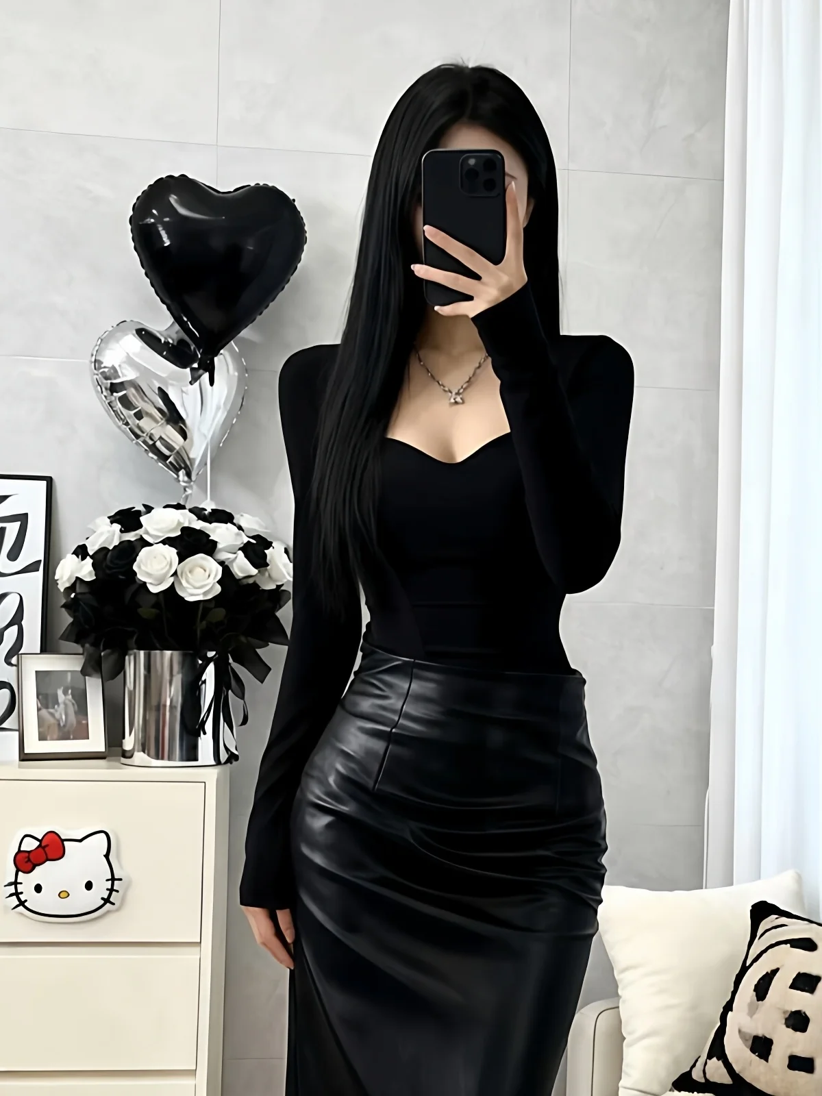 

Модный комплект из двух предметов: футболка с квадратным вырезом и длинными рукавами в стиле Pure Desire Spicy Girl и юбка-обертка на одно плечо, женский, осенний.