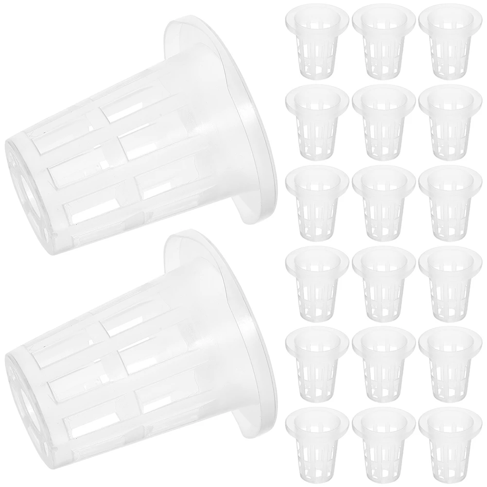 

25 Pcs Garden Pots Hydroponic Planting Basket Cups Mesh Root Control Device White