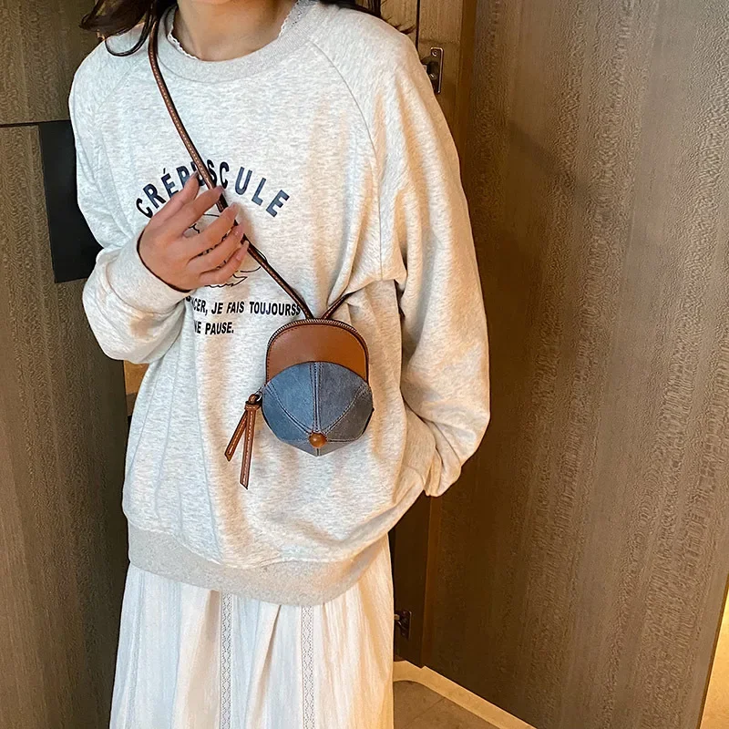 

Creative Hat Mini Crossbody Bag Niche Fashion Women Shoulder Bag Small Cute Cap-shape Unique Style Cell Phone Bag Funny Purse
