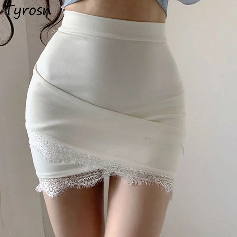 

Кружевные мини-юбки нестандартной формы, женские тонкие, чистые, довольно шикарные, эстетические, летние, элегантные, женские, винтажные, сексуальные, для отдыха, дизайн во французском стиле