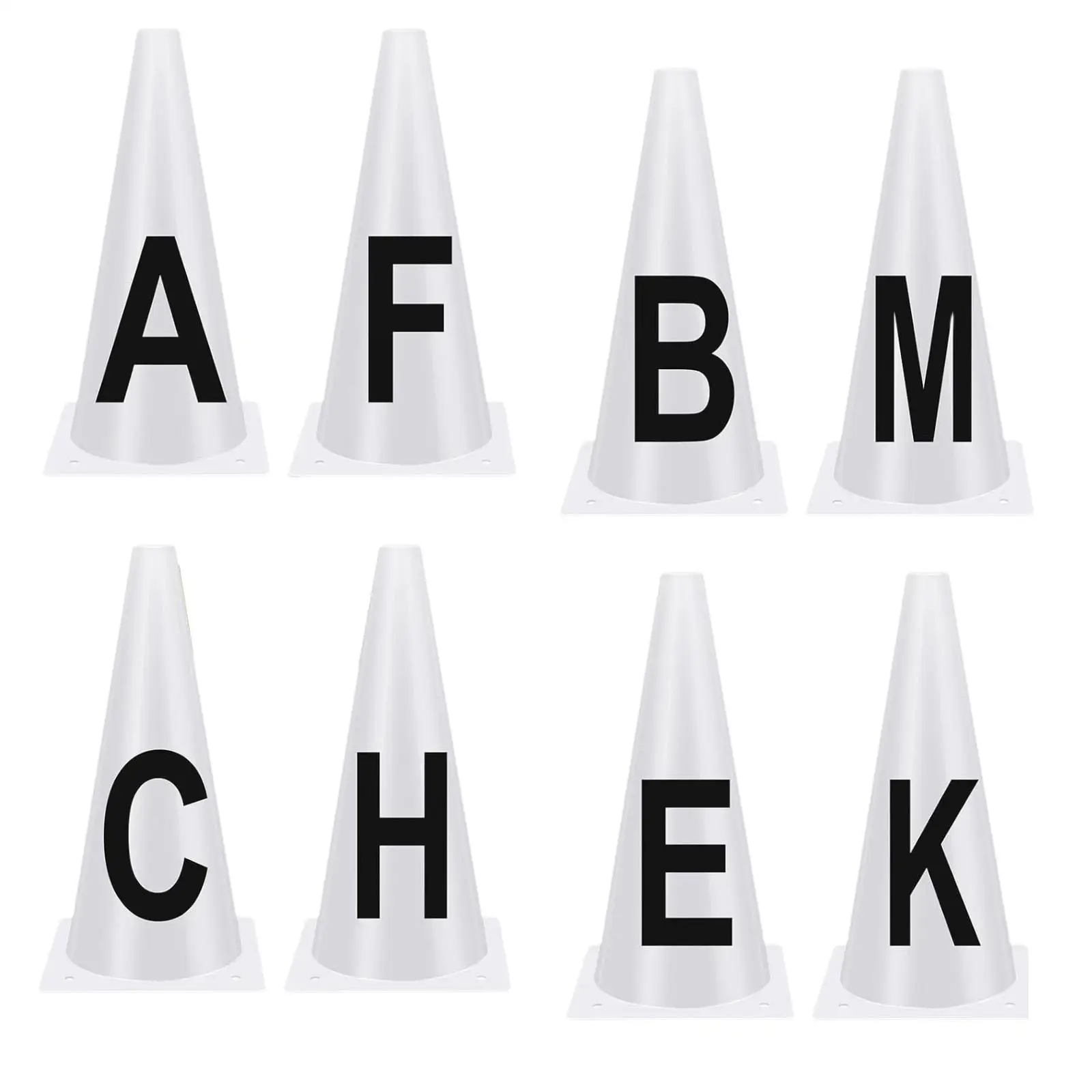 Equestrian Dressage Letters Cones Set Sturdy PP Material Training Equipment for Horse Arena Practice