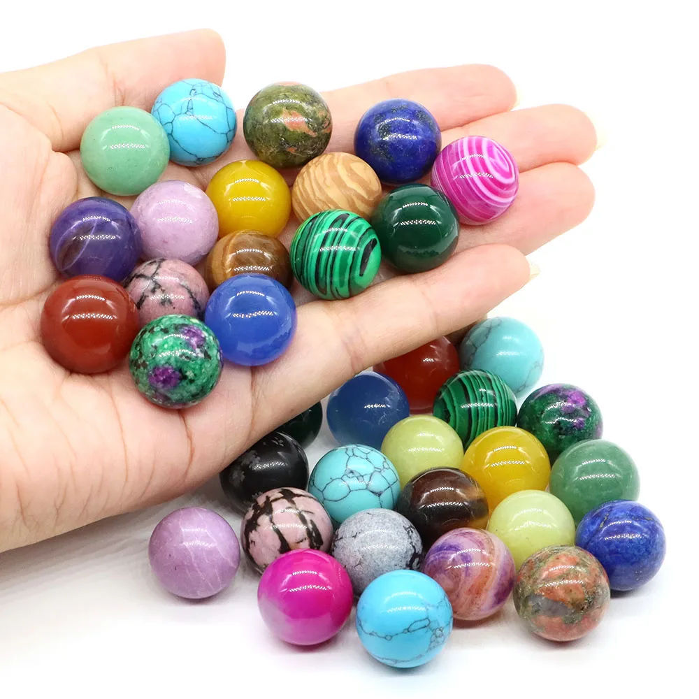 16mm Natural Stone Round Ball Healing Crystal Amethyst Sphere Energy Mineral Specimen Gems Globe Meditation Gift Home Decoration