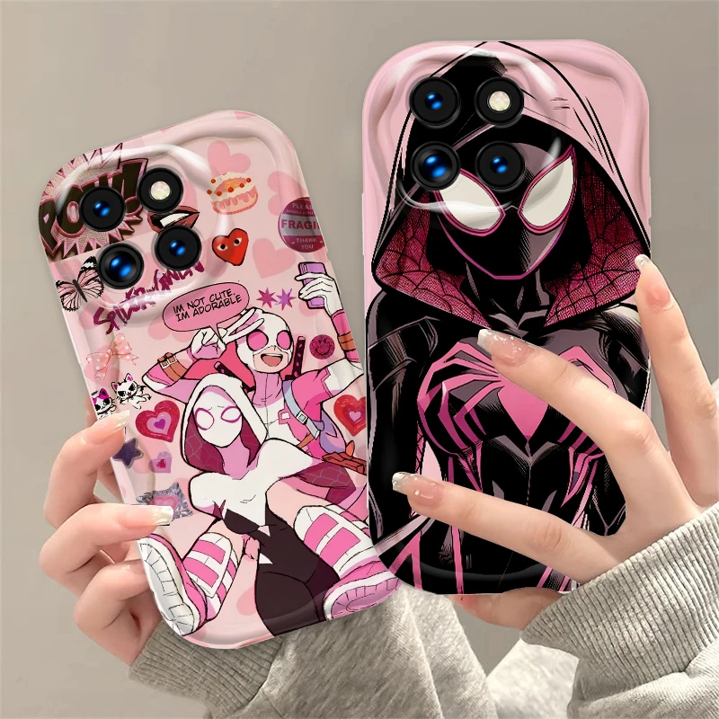 Spider-Woman M-Marvel For Xiaomi Mi 14 12 12T 11 Lite Poco M6 X6 X5 X4 X3 M3 F4 Pro GT NFC 5G Wave Oil Soft Phone Case