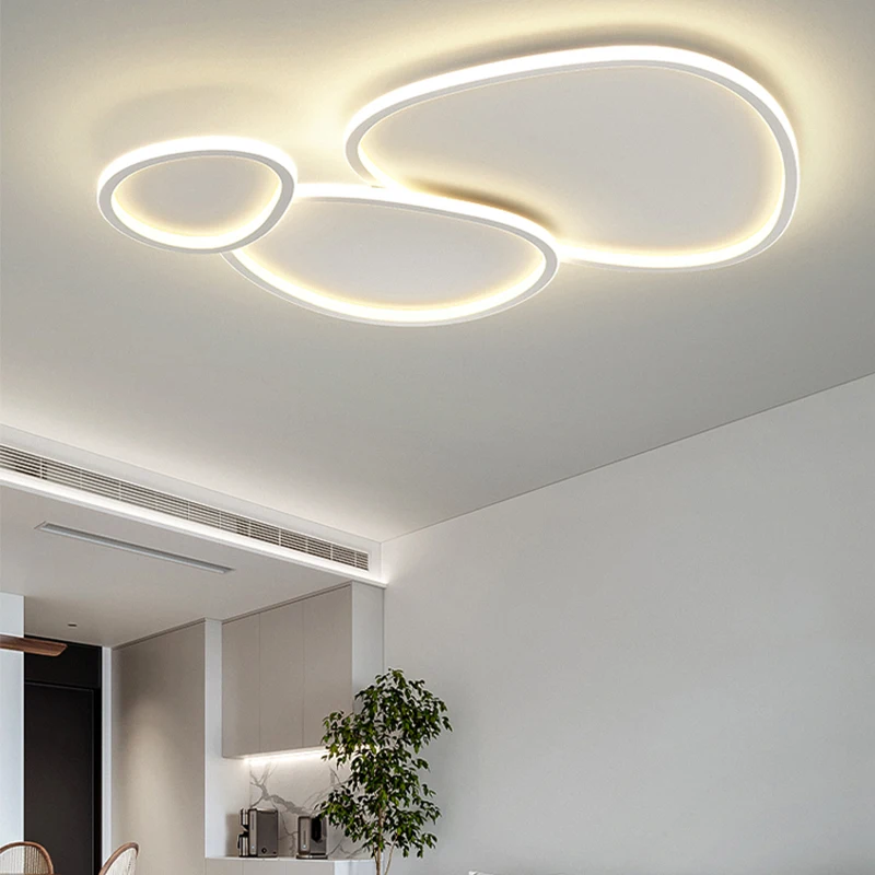 Modern Chandelier Led Ceiling Lights Living Room Decor Simple House Lamp Creative Cobblestone Bedroom Kitchen Ceiling Lamp