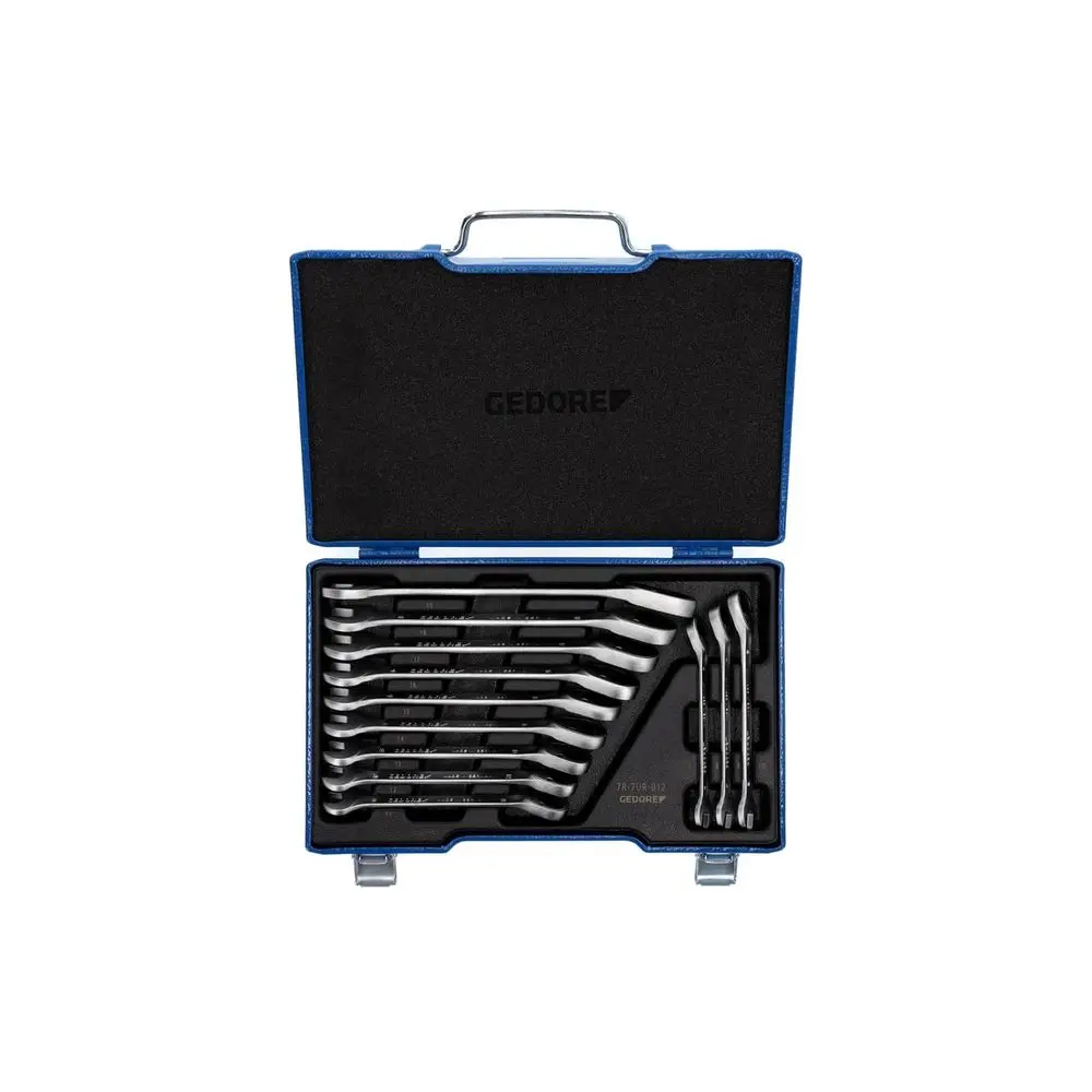 

12-Piece Reversible Ratchet Spanner Set, 8-19mm Range