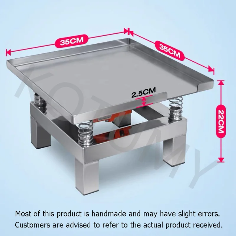 35*35CM Concrete Vibrating Table Vibration Test Bench Test Block Vibration Platform Stainless Steel Mini Vibration Table 3000rpm