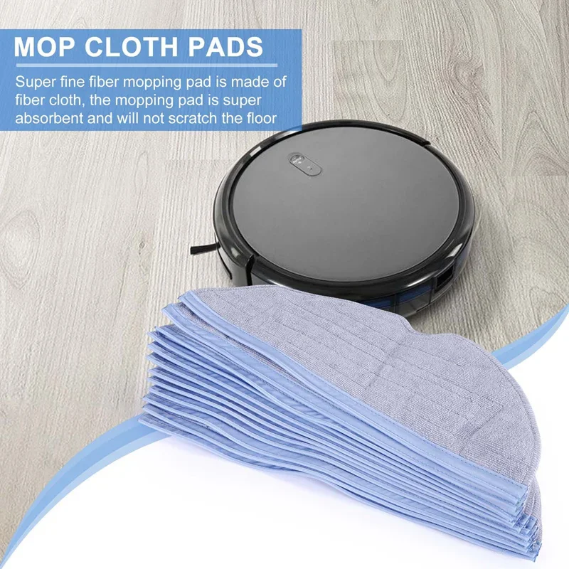 Paño de mopa para Xiaomi Roborock S7 S7 + S7 Maxv S7 Maxv Plus S7 Maxv Ultra Q7 Max + Series, piezas de Robot aspirador, 12 Uds.