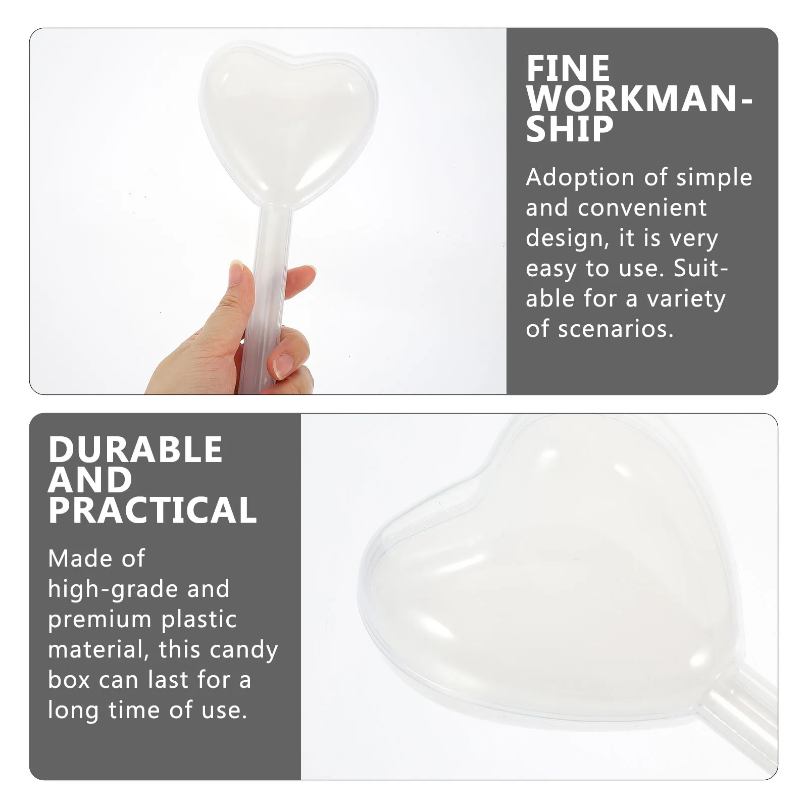 

6 Heart Shaped C y Boxes Durable Premium Plastic Wedding Favor Containers Party Gift Packaging Box y Storage