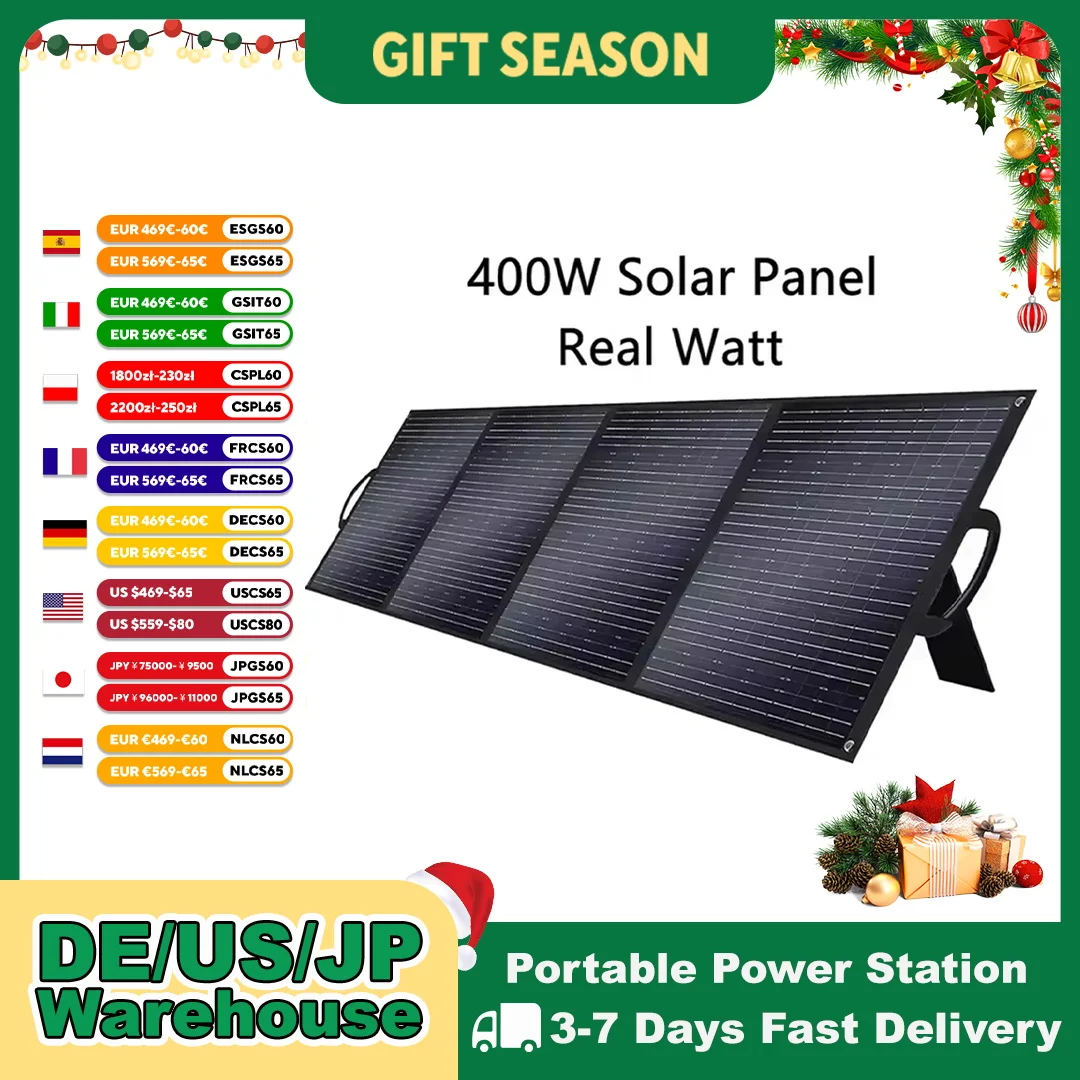 SOLARPLAY 400 W faltbares Solarpanel, hocheffizientes Solarmodul, Solarladegerät mit Solarausgang für Wohnmobil, netzunabhängiges Boot, Heimcamp