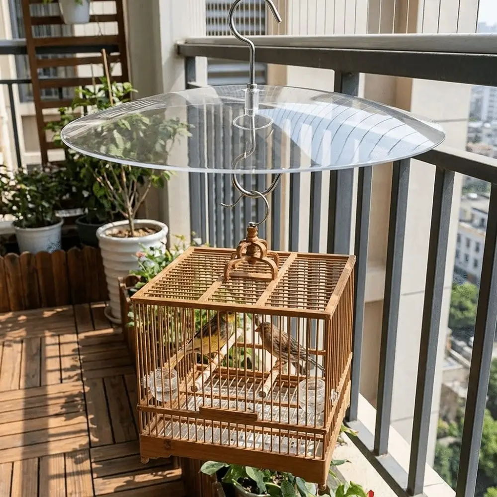 Clear Dome Bird Feeder Rain Guard Cover UV Protection Snow Proof Bird Feeding Weather Shield Weatherproof Squirrel Proof