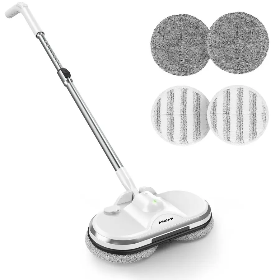 

Mop, WS24 Cordless Spin Mop for Floor Cleaning, Lightweight amp Rechargeable Floor Cleaner with Water Sprayer and LED Headlight