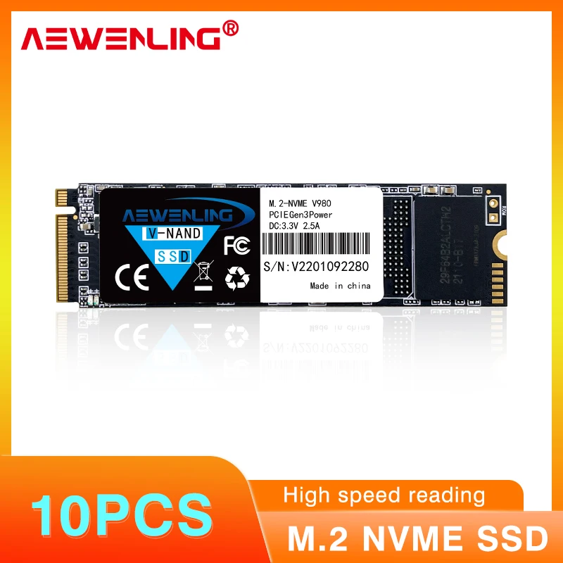 

Твердотельный накопитель AEWENLING M.2 SSD * 10p 256 Гб PCIe NVME 128 ГБ 512 ГБ ТБ, внутренний жесткий диск для ноутбука, настольного компьютера, оптовая продажа