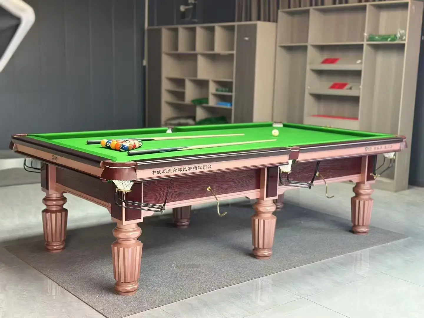 Direct From Factory High Quality Customizable Wooden Snooker & Billiard Table Solid Wood Legs Size & Color Options