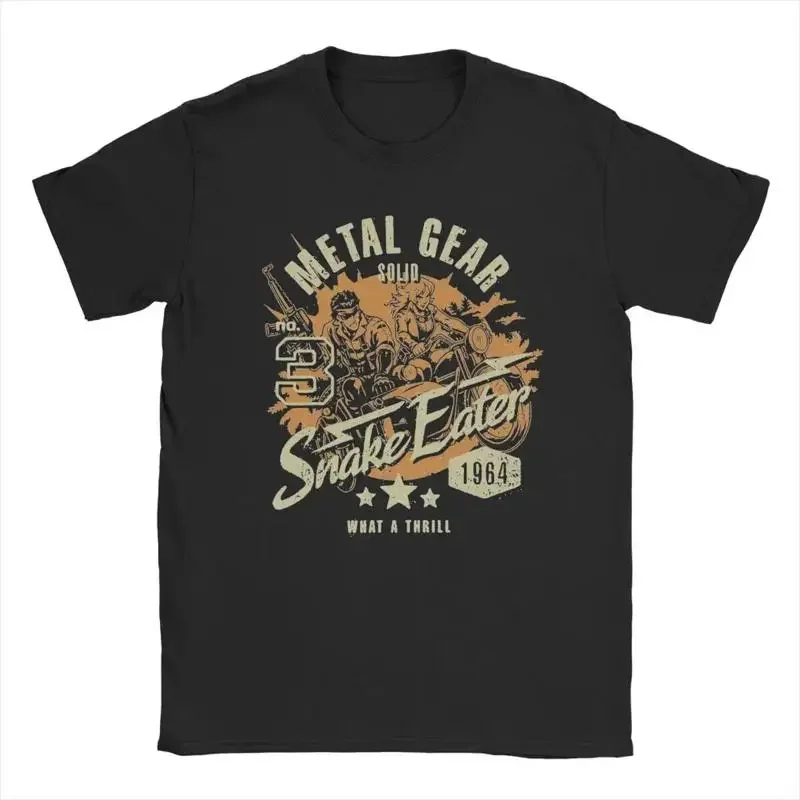 Men Metal Gear Solid 3 Snake Eater T Shirt Pure Cotton Clothing Awesome Short