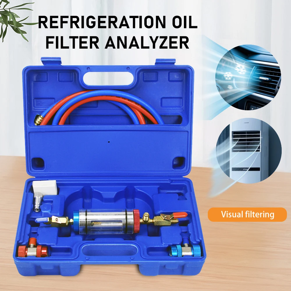 

Automotive Air Conditioning Refrigeration Oil Filtration Analyzer Kit for Car, Home & Commercial Air Conditioners