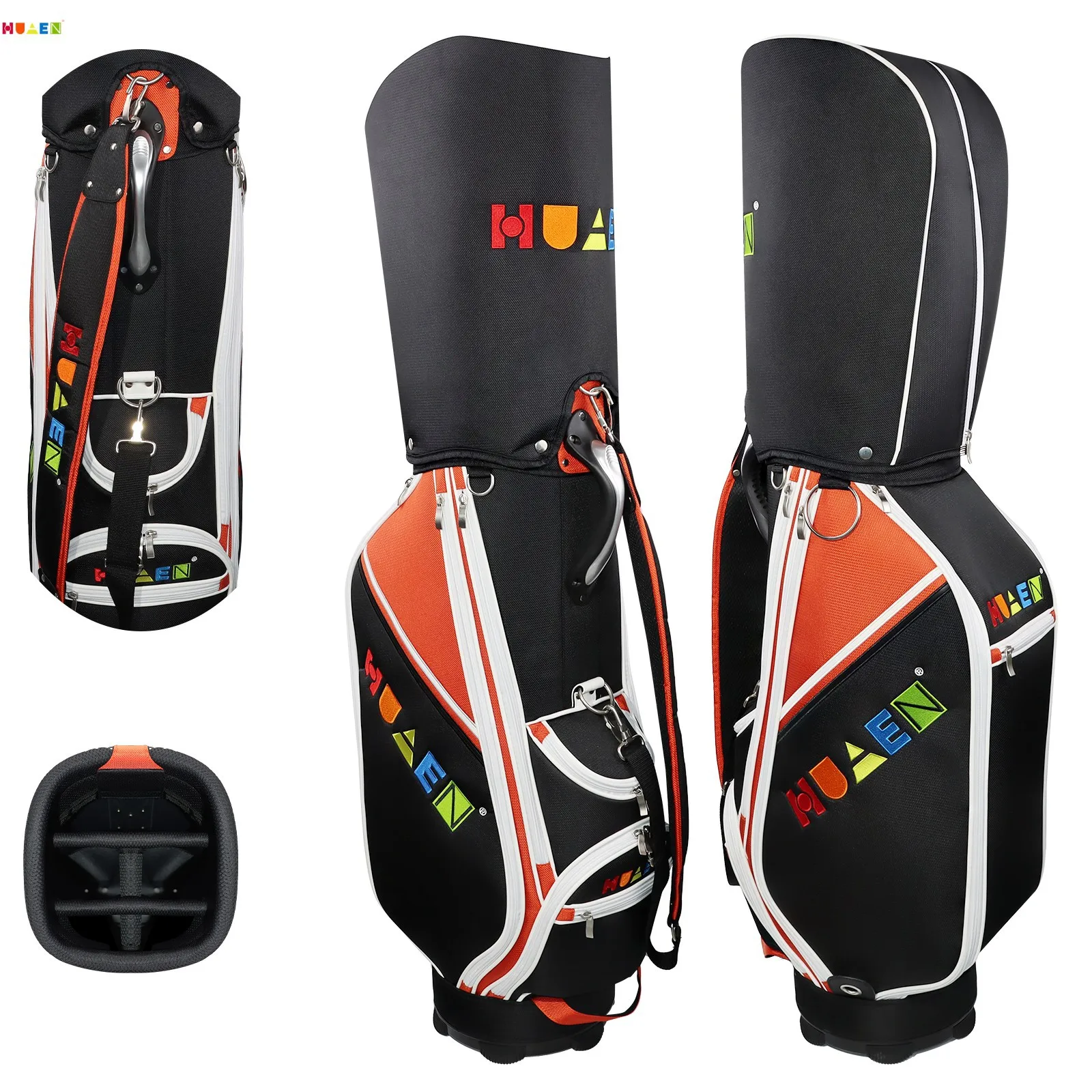 

Nylon Golf Bag for Men Lightweight Waterproof Multi Pocket Portable Golf Club Storage