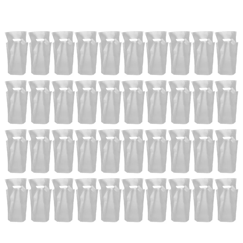 

100 Pcs Thickened Handbag Handheld Coffee Container Degradable Beverages Pouches Material One Time Use Ideal Home Coffee