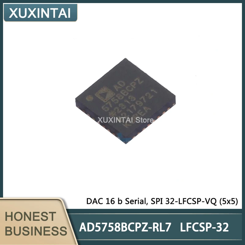 1~5Pcs  New Original  AD5758BCPZ-RL7  AD5758BCPZ  DAC 16 b Serial, SPI 32-LFCSP-VQ (5x5)