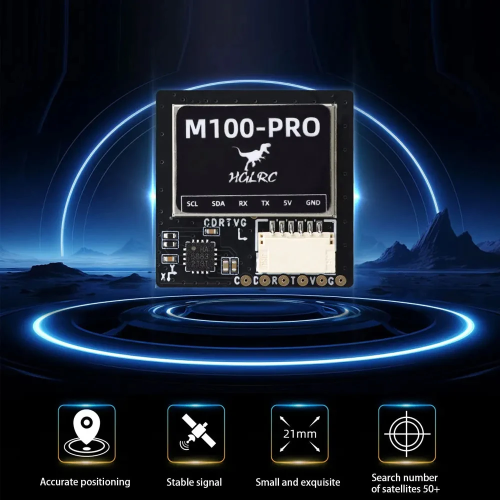HGLRC M100 PRO GPS Chip B101 10th Generation Protocol Chip QMC5883L Compass for FPV Racing Freestyle Drones