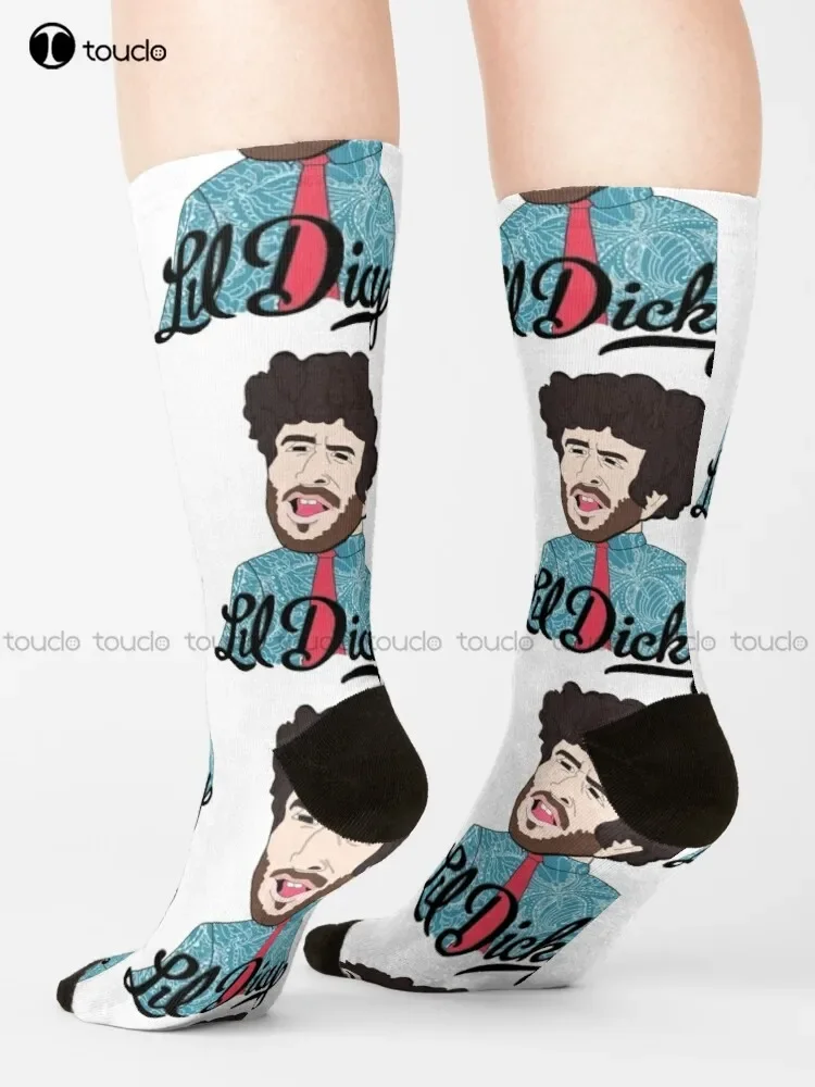 Lil Dicky Merch kaus kaki lari wanita hadiah Natal uniseks dewasa remaja kaus kaki kustom 360 ° Digital cetak Wanita Pria