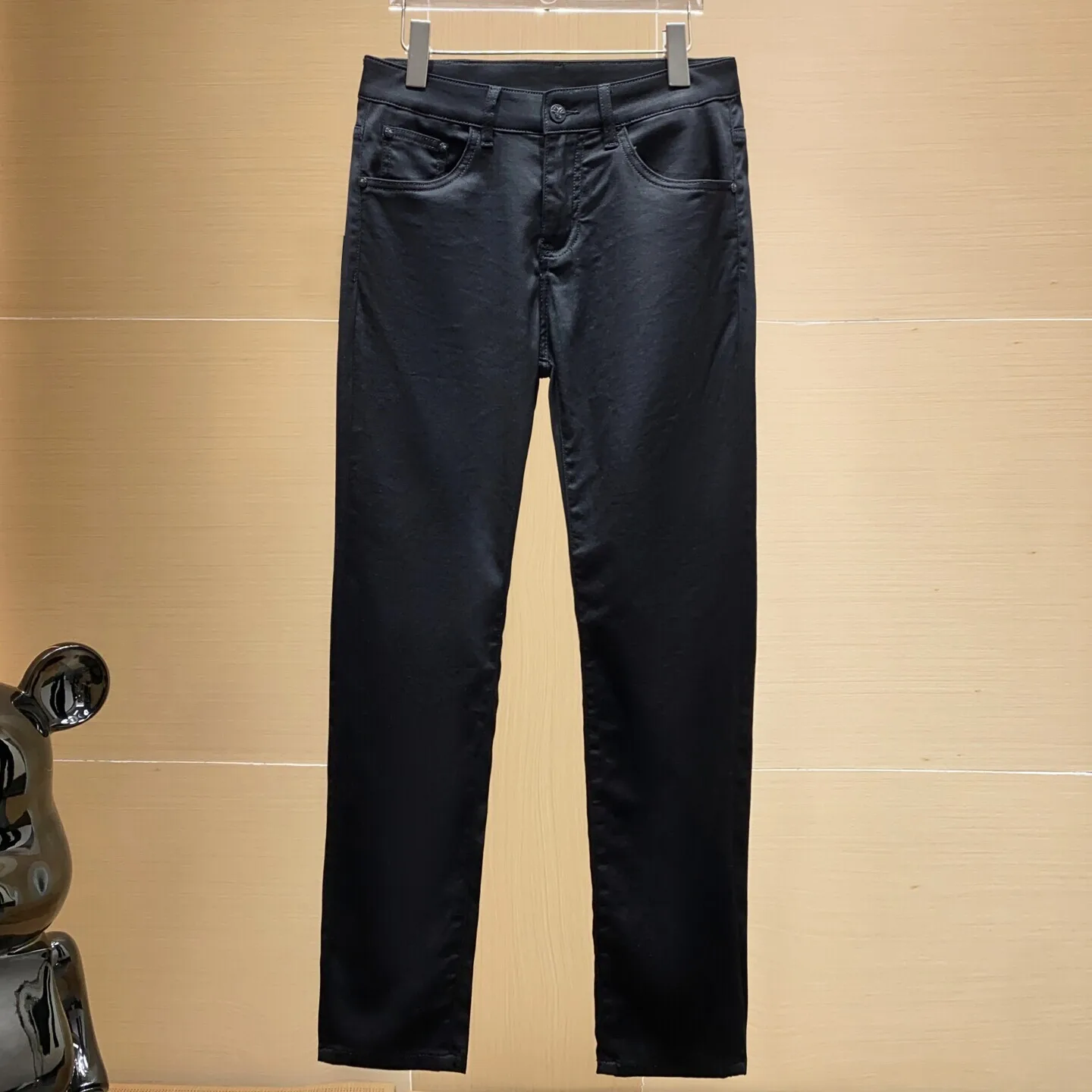 

Spring Summer Men's Slim Fit Straight Leg Waed Versatile Denim Jeans Faionable Urban Sle mid Waist Dstring Closure