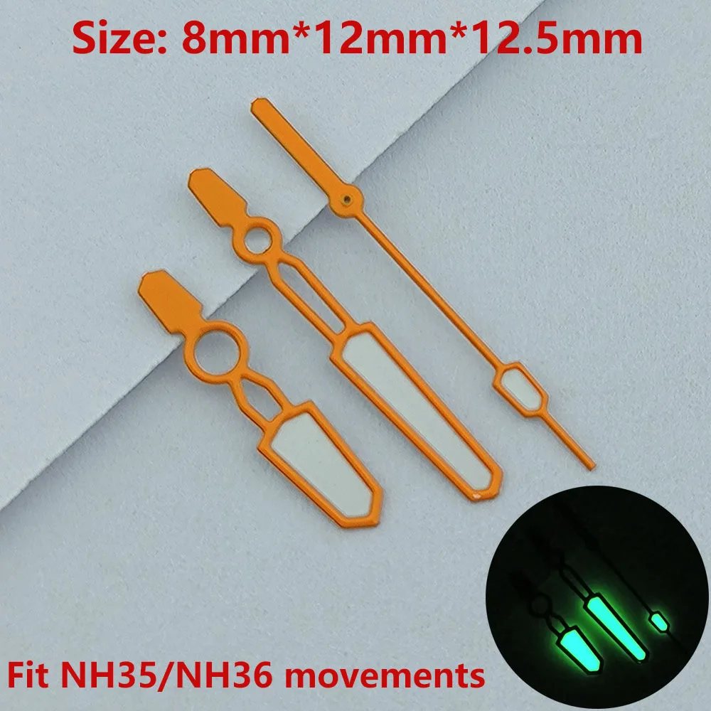 watch hands NH series hands green luminous second hand watch accessories Repair tools watch pointer red/yellow/green/blue hands