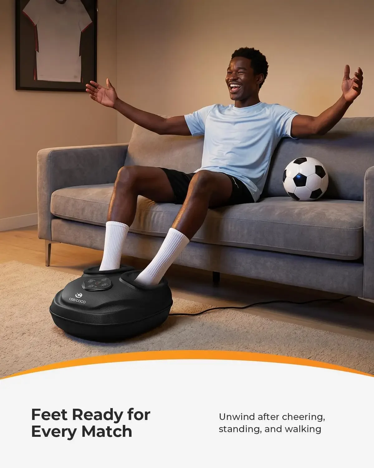 Foot Massager with Heat & Remote for Home Office Use | FSA Eligible, Shiatsu Kneading & 5-Level Compression for Plantar