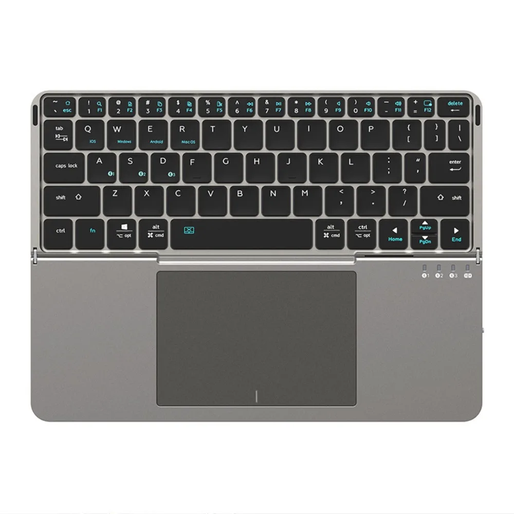 

Folding Bluetooth Keyboard PC Phone Holder Wireless Foldable Keyboard with Touchpad PU Leather for iOS/Android/Windows/Mac