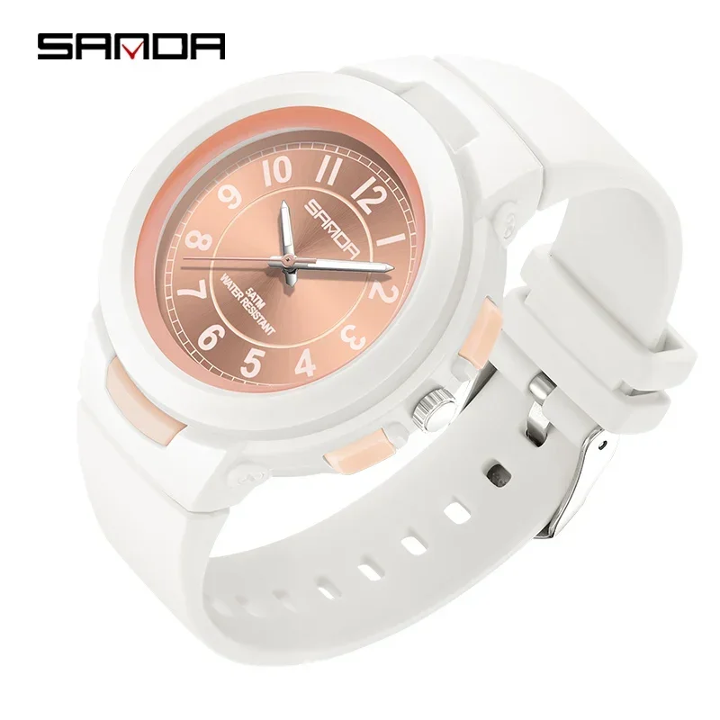 

SANDA 2023 New Fashion Trend Ladies Watch Sports 30M Waterproof Wrist Watch Ladies Watch Casual Clock Relogio Feminino 6095