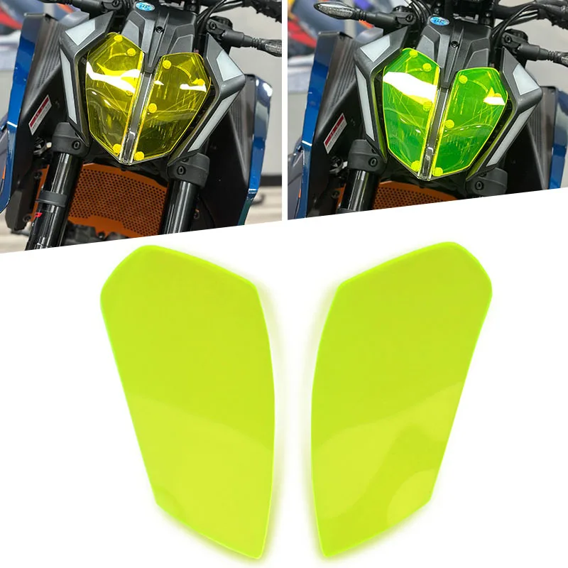 Motorcycle Acrylic Headlight Guard Head Light Lens Cover Protector Fit For DUKE 390 250 For DUKE390 DUKE250 2024