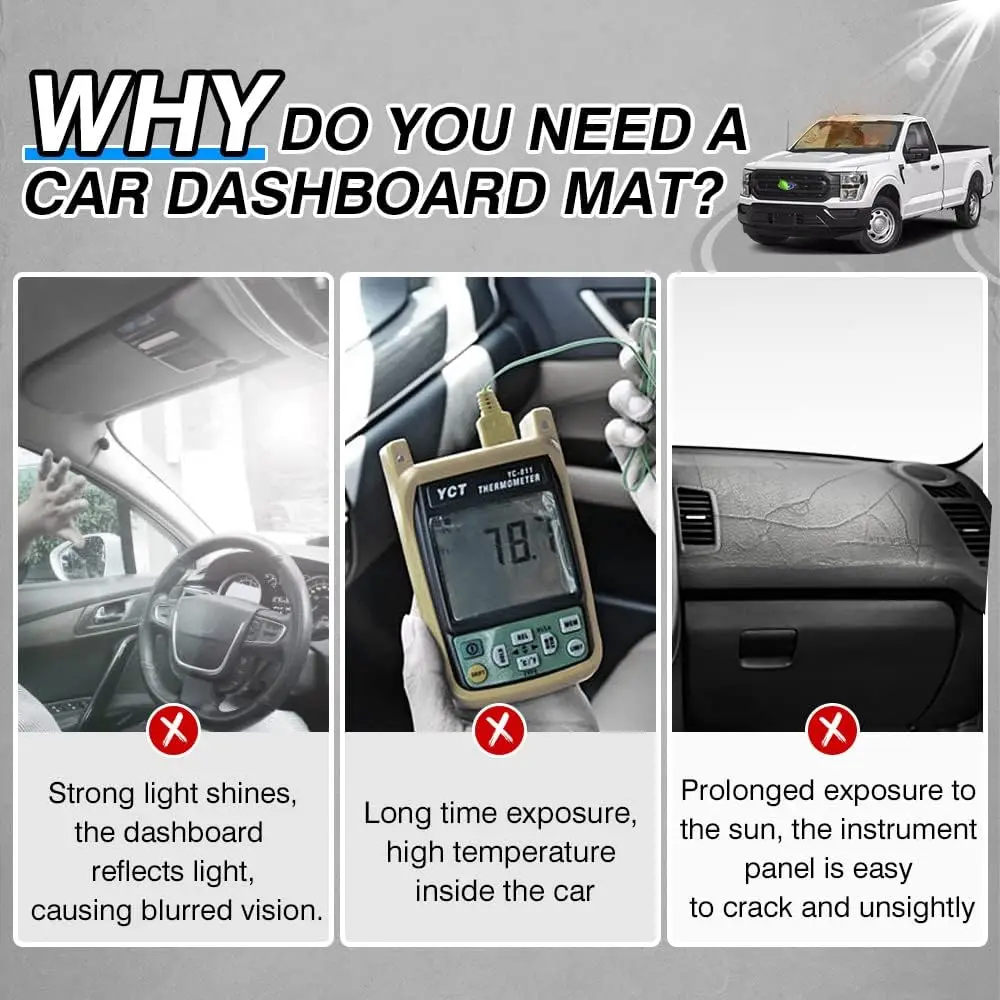 Dashboard Cover for Ford Explorer 2020 2021 2022 2023 2024 Dash Cover Nonslip Dash Mat Pad Protector