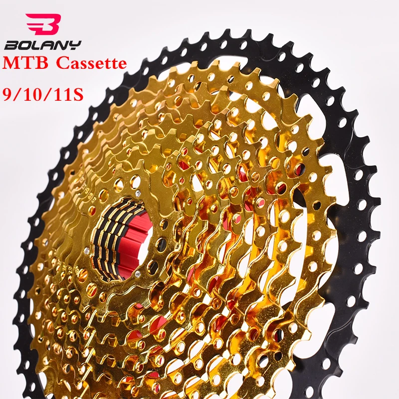 BOLANY 9/10/11 Speed Bicycle Freewheel Sprocket 11-32/42/46/50T Mountain Bike Cassette Flywheel 9V 10V 11V Mtb Cassette