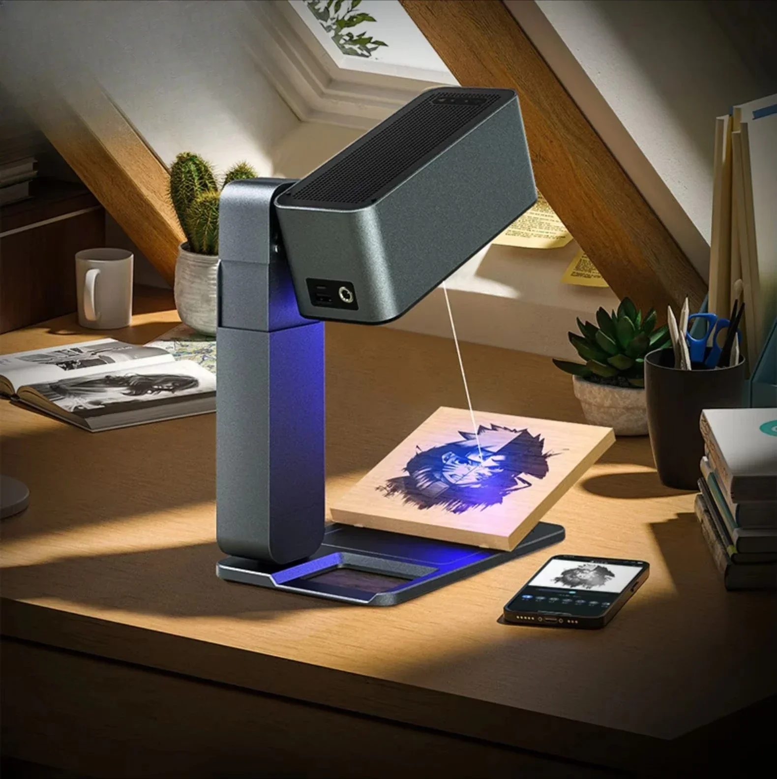 

DIY Laser Engraver Mini Portable Foldable Metal/Acrylic Cutter Autofocus Wood Laser Engraving Machine for Christmas Gift